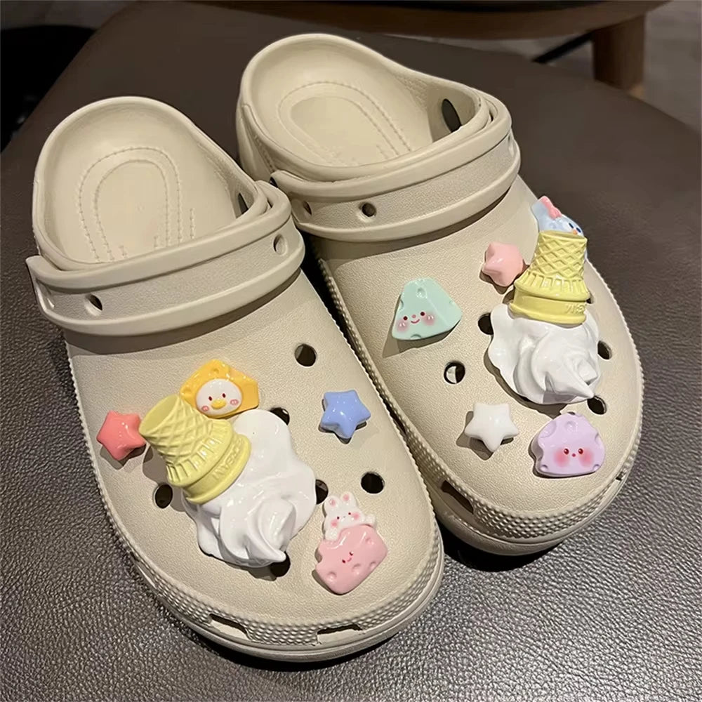 Ice Cream Shoe Charms Summer Clog Accessories