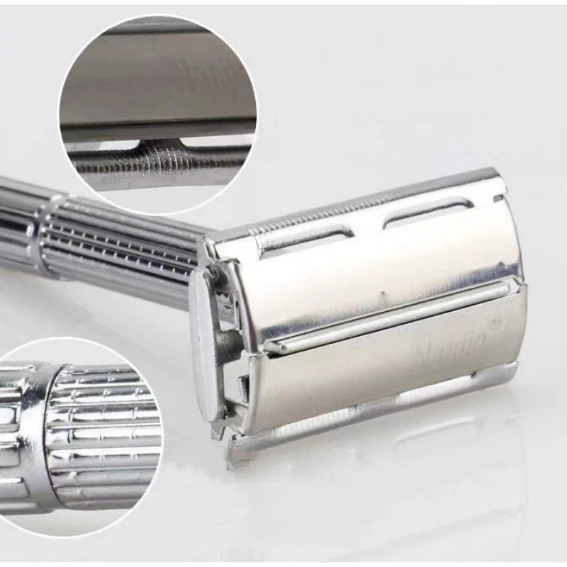 Men Folding Straight Razor 10 Blades