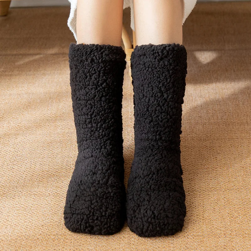 Women’s Thermal Velvet Slipper Socks Warm Non Slip Winter Home Socks