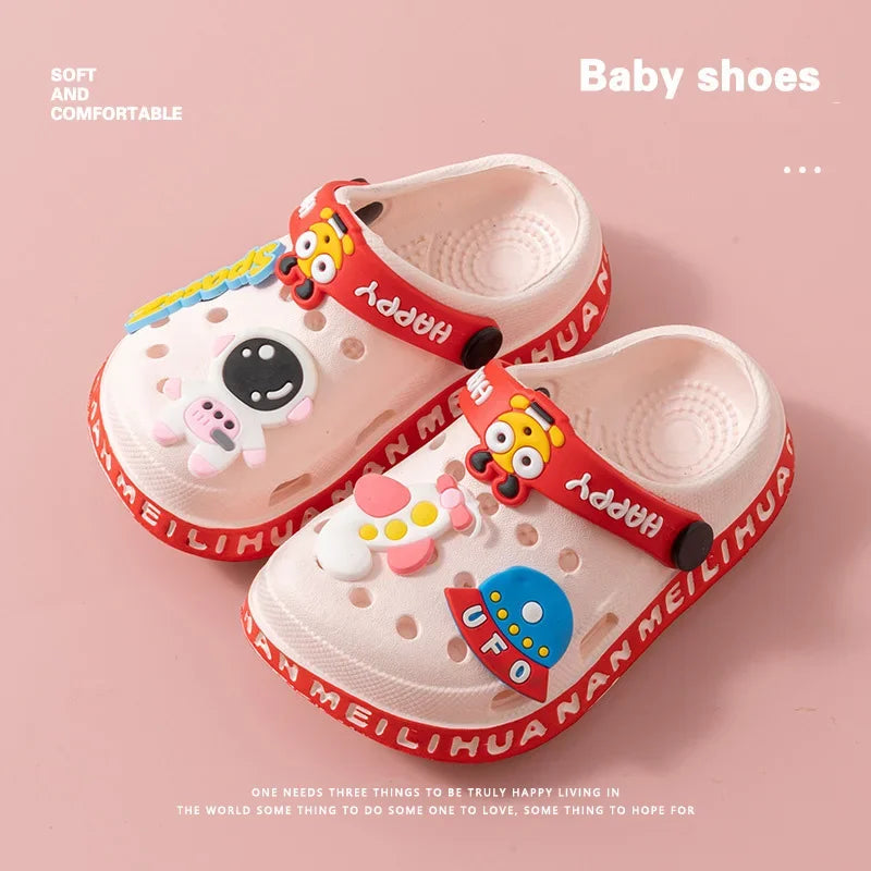 Kids Cartoon Garden Clogs Sandals Anti-Slip Summer Beach Shoes Soft EVA Slippers for Boys and Girls