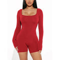 Women Long Sleeve Bodycon Romper Jumpsuit