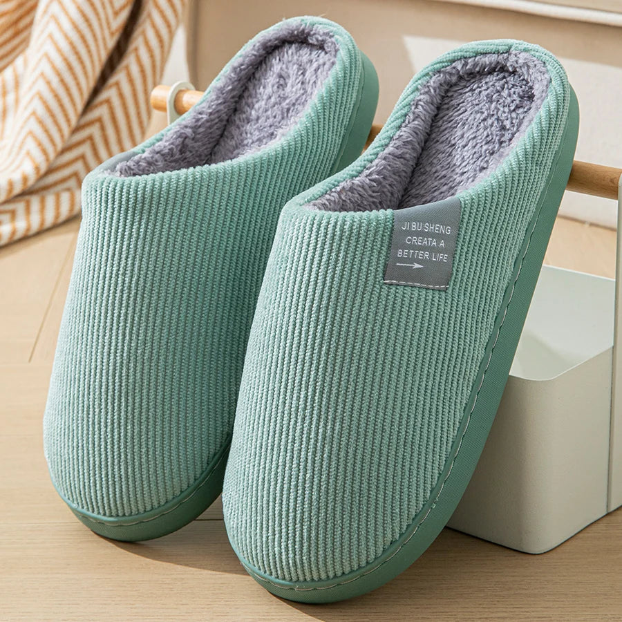 Women Warm House Slippers Soft Plush Indoor Shoes Non Slip Cozy Winter Home Slippers