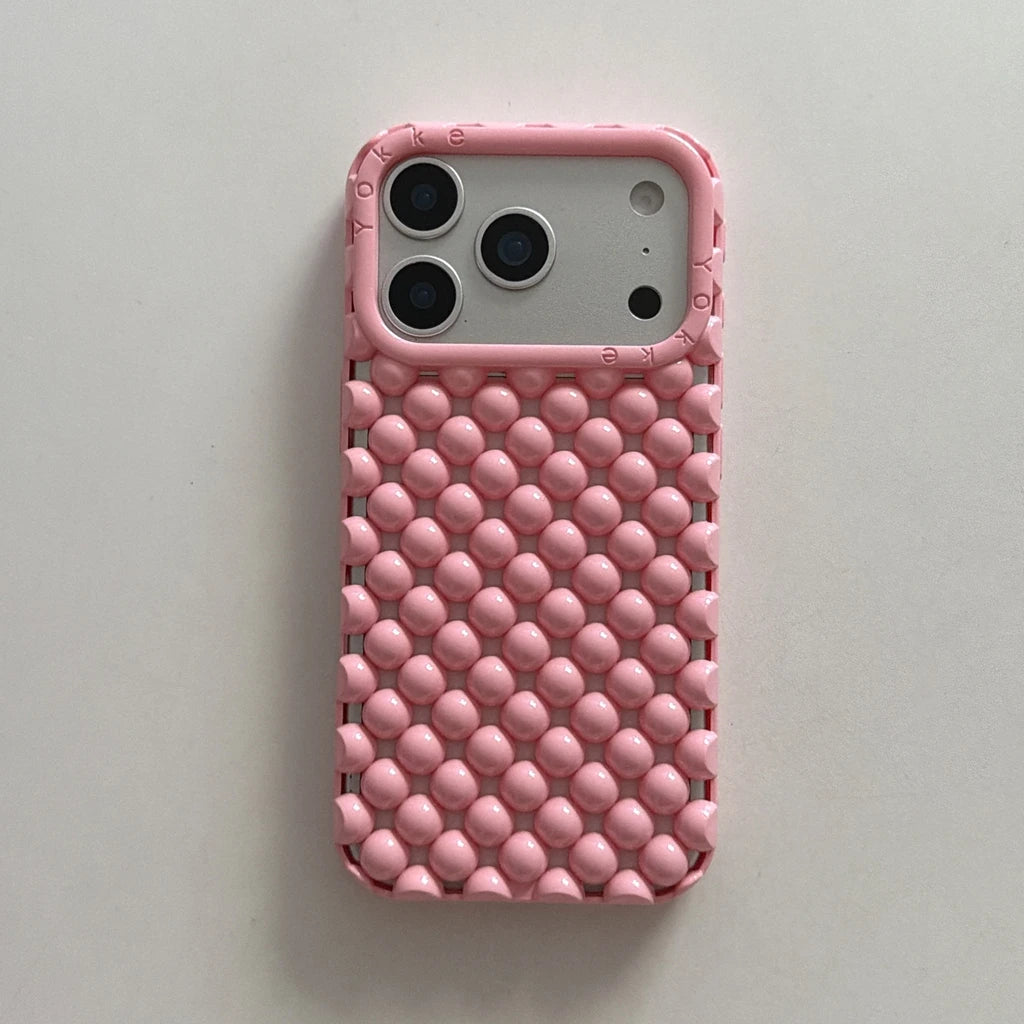 Stereoscopic Hollow Pearl Bead Shockproof iPhone Case