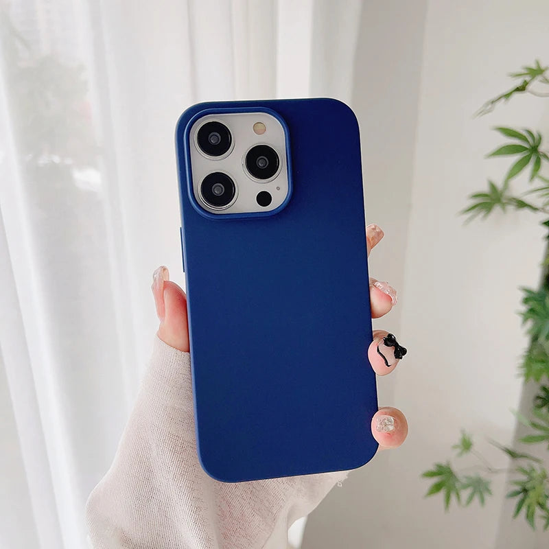 Candy Color Silicone Soft Matte Frosted Ultra Thin iPhone Case