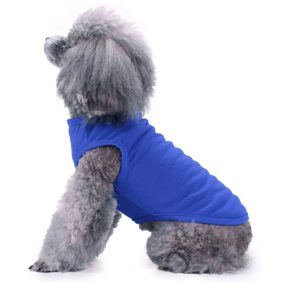 Dog T-Shirt Summer Apparel – Soft Blank Shirt for Extra Small to Extra Large Dogs (XS–XL)