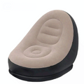 Inflatable Lounger with Ottoman Outdoor Portable Camping Couch Recliner Chair