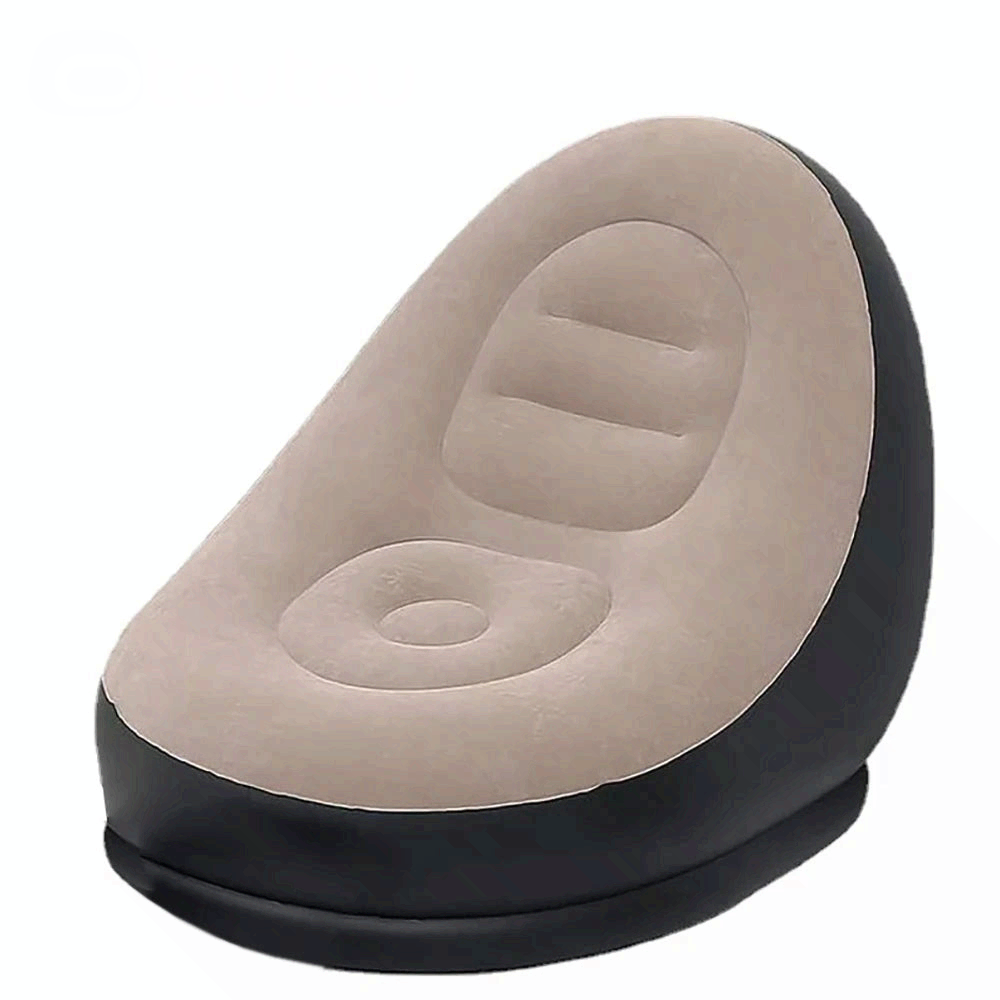 Inflatable Lounger with Ottoman Outdoor Portable Camping Couch Recliner Chair