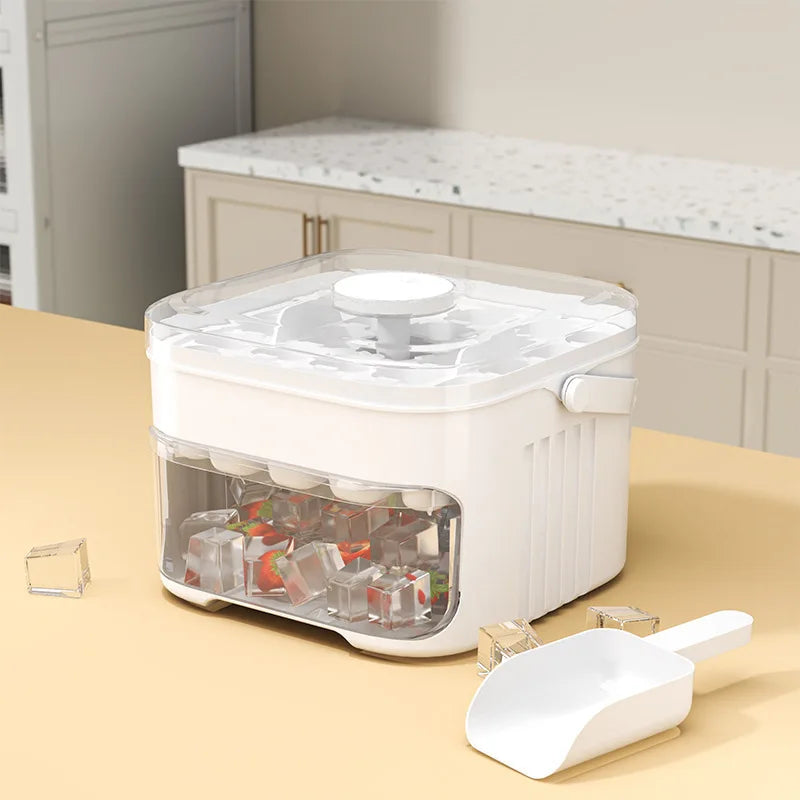 Ice Cube Maker with Storage Bin
