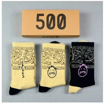 Cactus Jack Cotton Crew Socks Men 3 Pairs Box Free Shipping