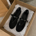 Women Cut Out Mary Jane Flats Round Toe Buckle Casual Comfortable Summer Shoes