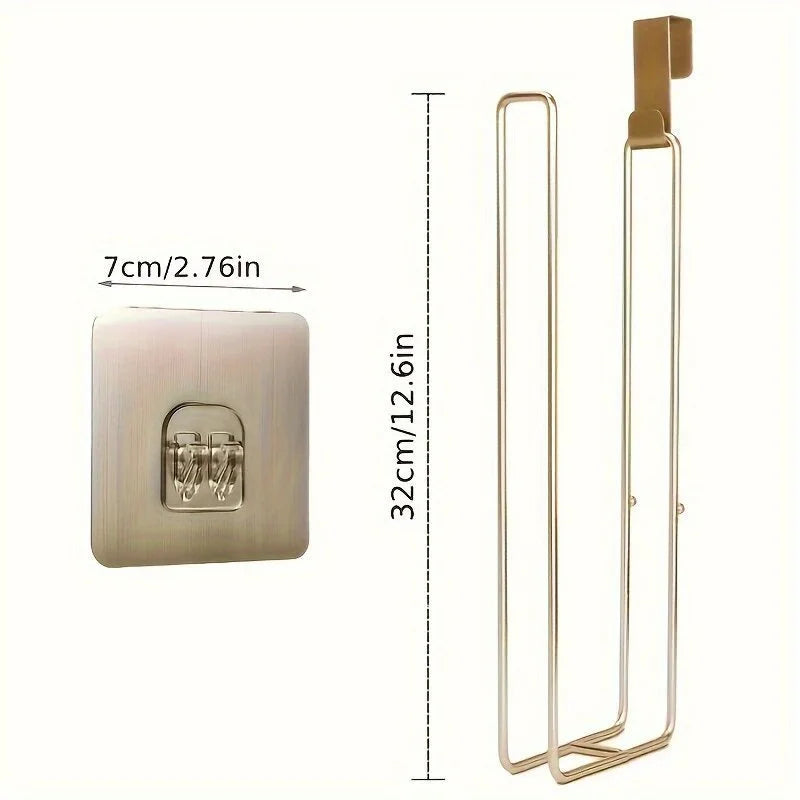 Toilet Paper Holder with Storage Over Tank Wall Mount Bathroom Organizer