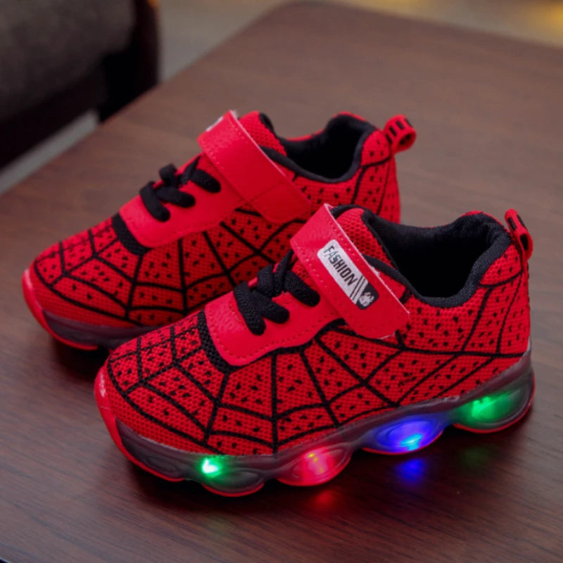 Kids Spider Hero Mesh Sneakers Breathable Anti Slip Casual Shoes