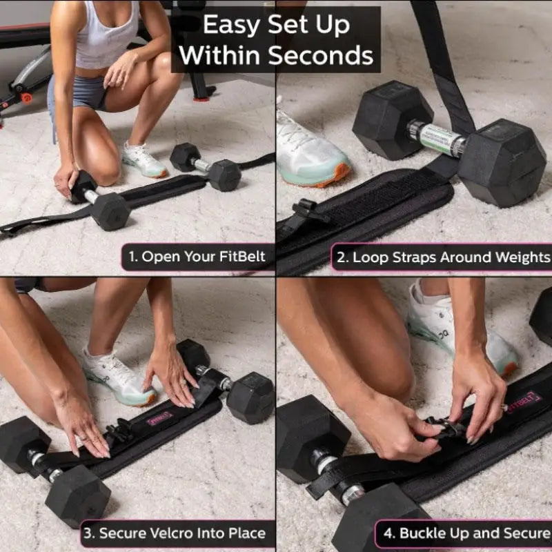 Hip Thrust Belt Glute Trainer Adjustable for Dumbbells Home Workout