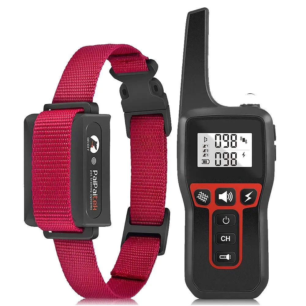 Dog Training Collar with Remote – 1000m Range, Waterproof & Rechargeable E-Collar