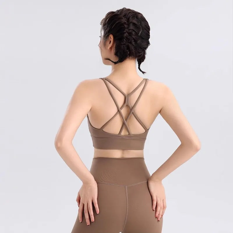 Women Seamless Yoga Set Bra Leggings High Waist Fitness Outfit Matching Gym Set