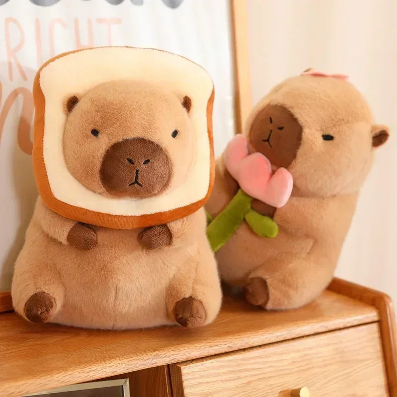 Capybara Bread Plush Toy Cute Anime Stuffed Doll Gift 23CM