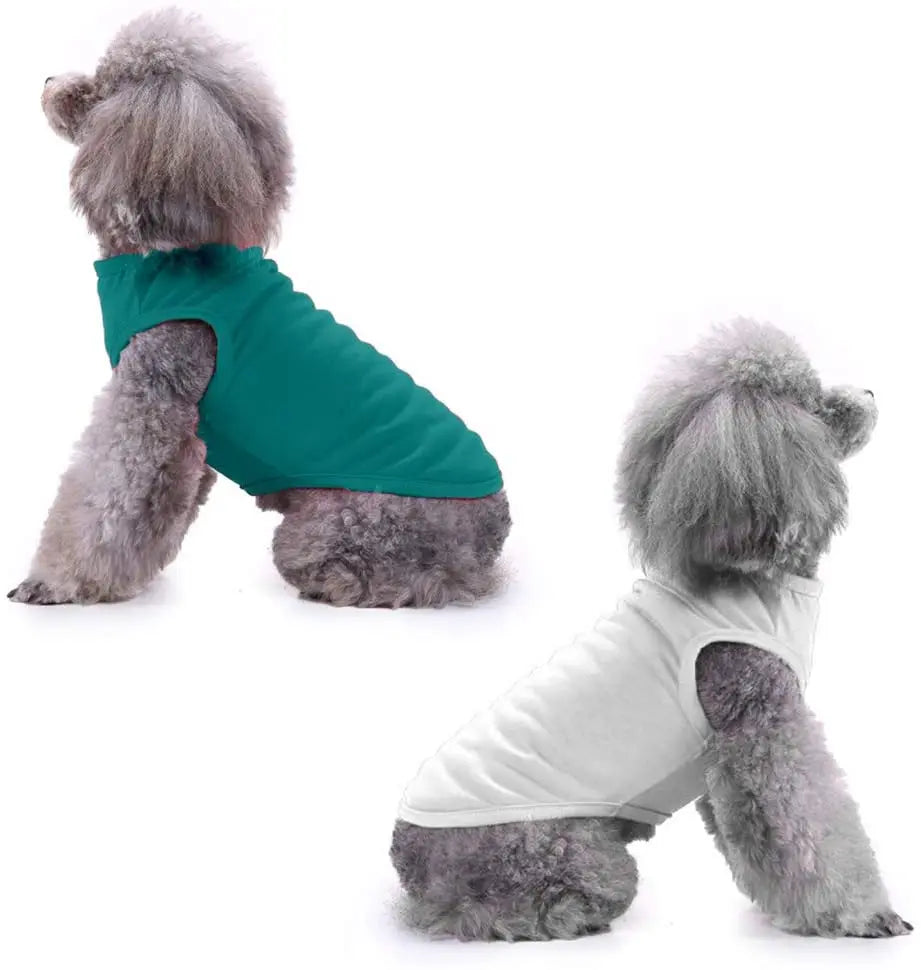 Dog T-Shirt Summer Cotton Vest – Breathable Pet Clothes for Small, Medium & Large Dogs