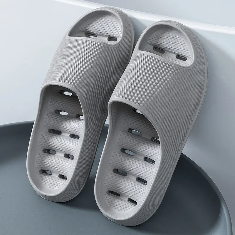 EVA Shower Slippers Anti Slip Quick Dry Bathroom Slides Soft Lightweight Home Sandals for Men Women