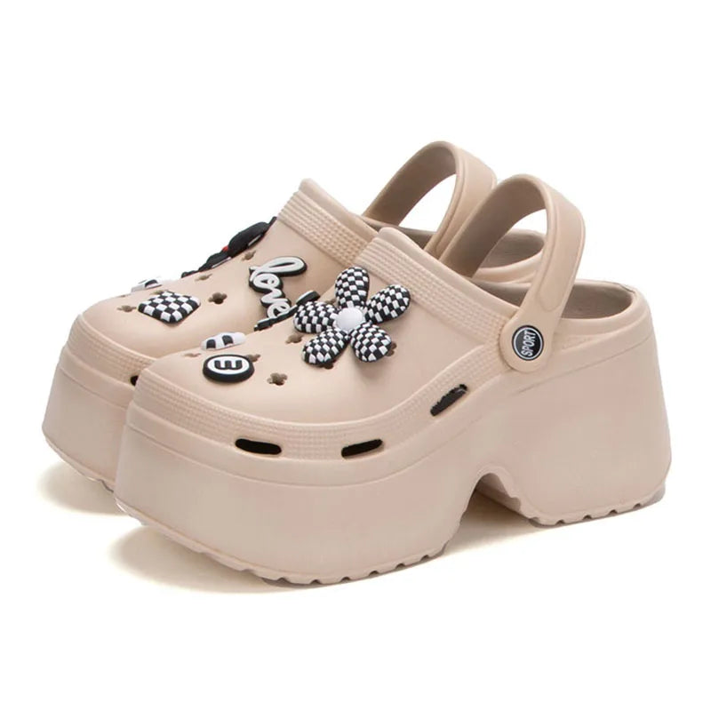Women’s Chunky Platform Clogs Closed Toe Non Slip Summer Sandals