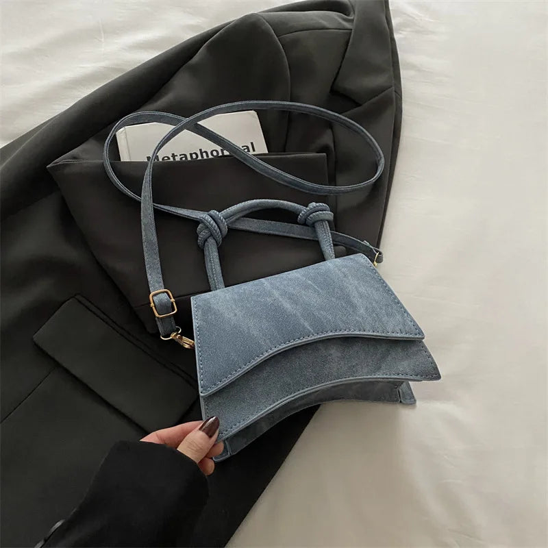Women Crossbody Shoulder Bag Simple Square Handbag