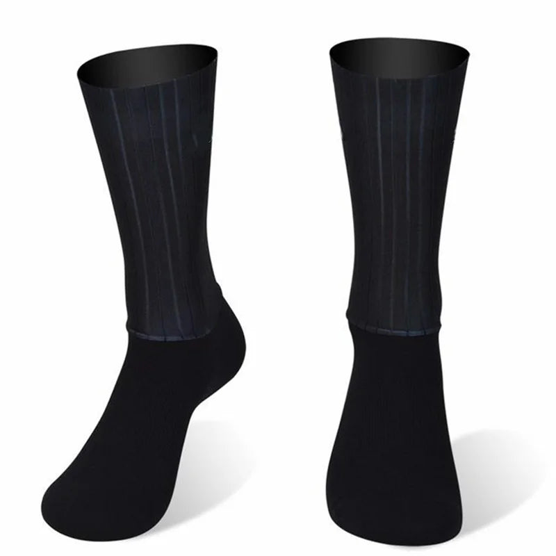 Aero Silicone Anti Slip Cycling Socks Men Breathable Running Bike Socks