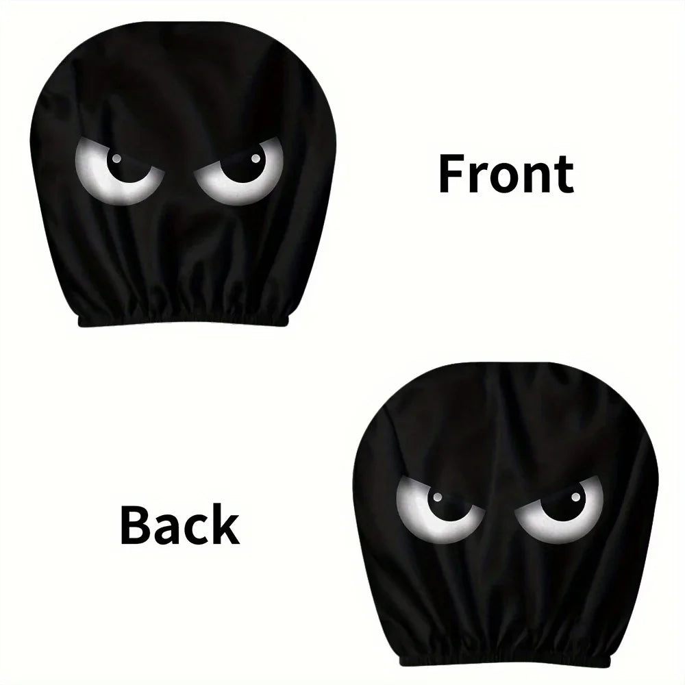 Funny Car Headrest Cover Cartoon Eyes Seat