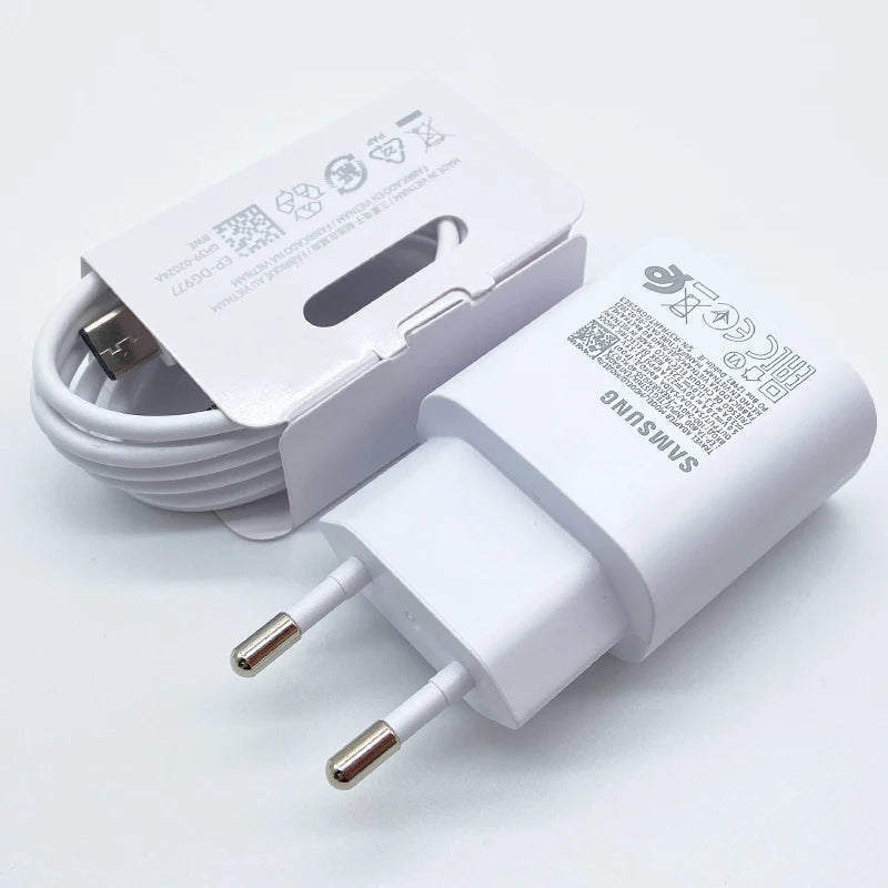 25W PD USB C Super Fast Charger Adapter Samsung Galaxy Fast Charging Wall Charger