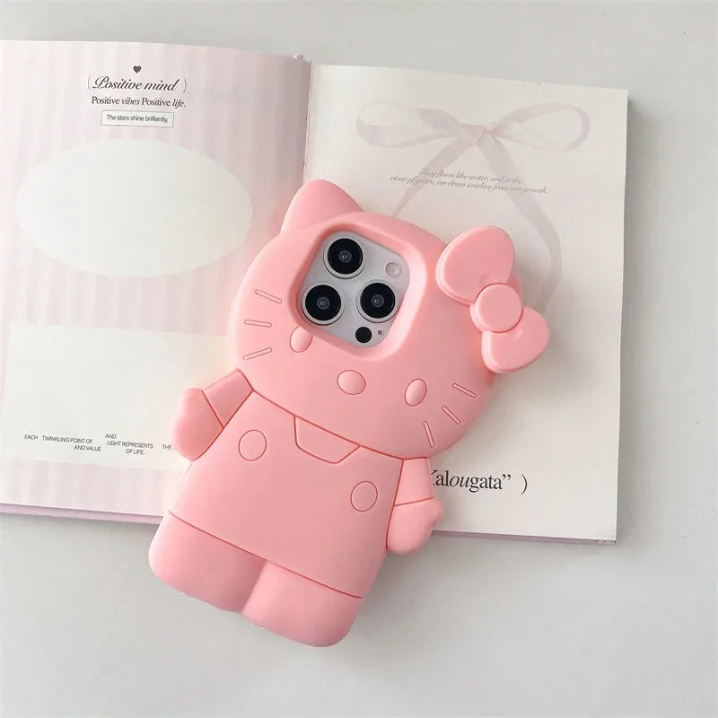 Hello Kitty 3D Cartoon Bow iPhone Case