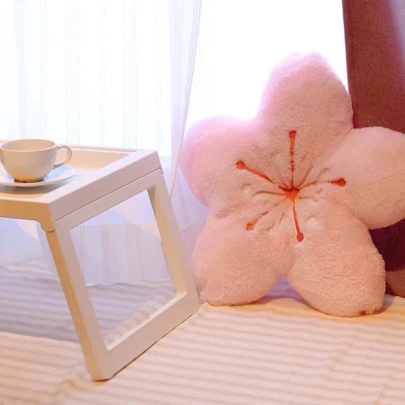 Cherry Blossom Flower Pillow Cute Soft Sofa Cushion