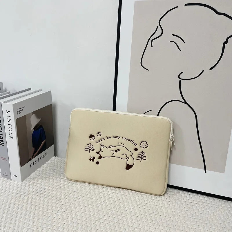 Cute Laptop Sleeve Case 13-16 Inch MacBook Air Pro Shockproof Protective Bag