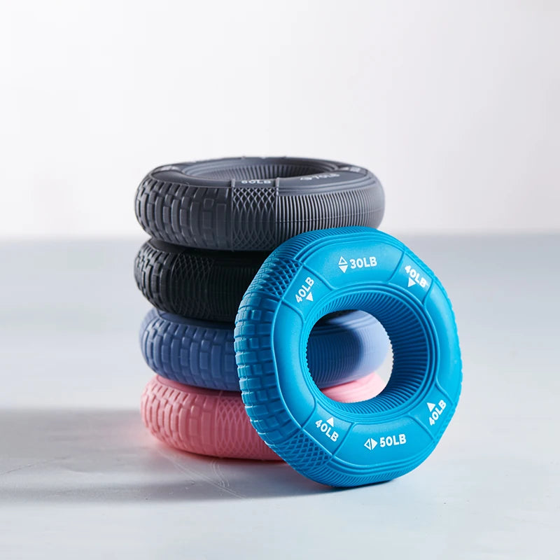 Silicone Hand Grip Strength Trainer 20–90LB Finger Forearm Exerciser Gym Grip Ring