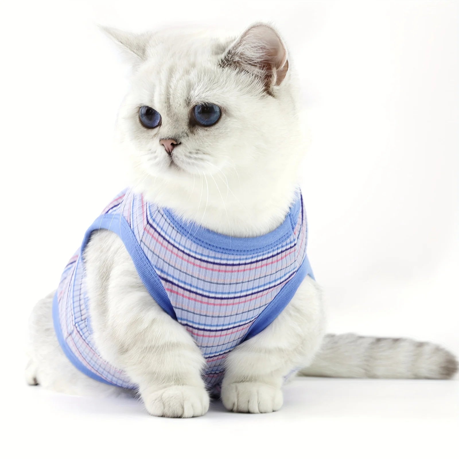 Ribbed Dog Shirt Soft Tank Top Vest for Small Dogs Pink