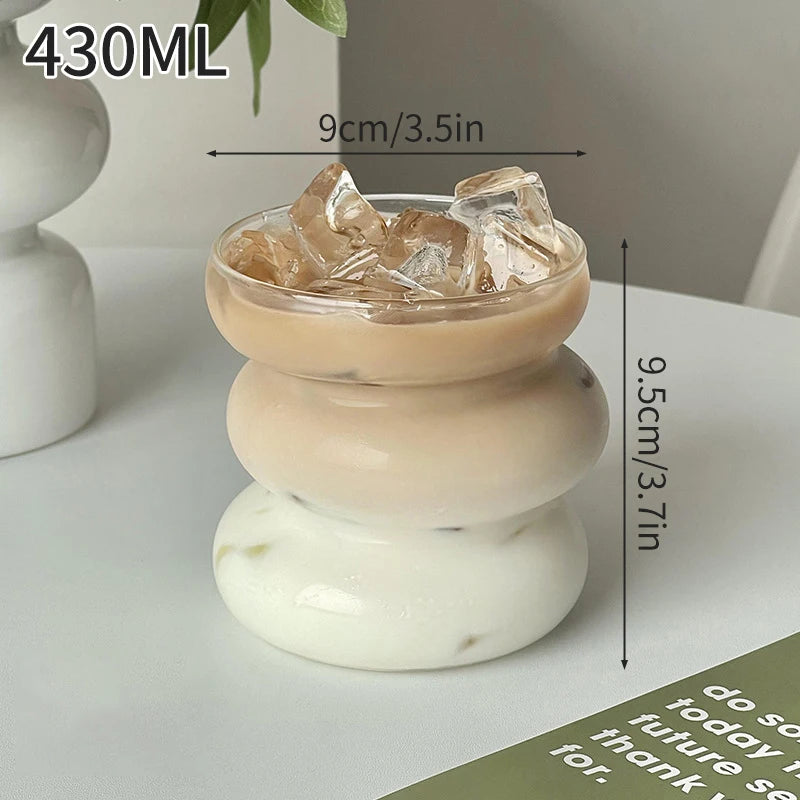 Glass Cup Transparent Mug for Coffee Milk Beer Water 1 6pcs Set