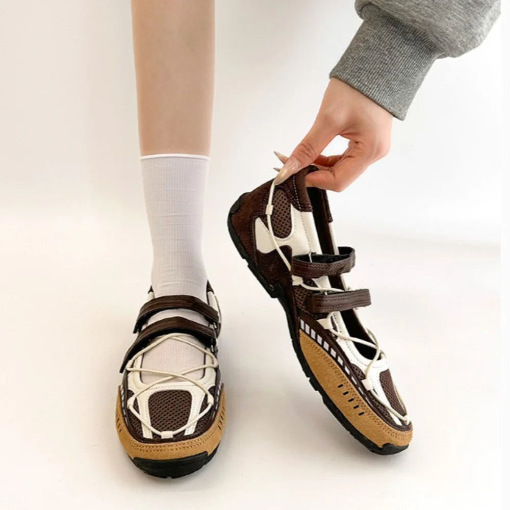 Breathable Mesh Mary Jane Sneakers for Women Summer Shoes