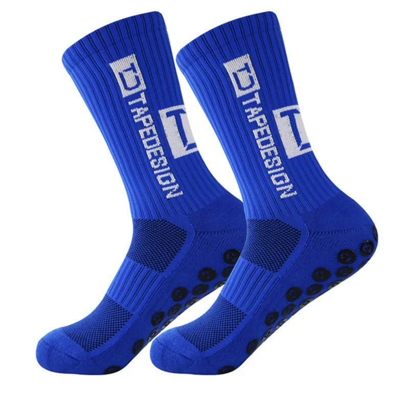 Anti Slip Football Socks Mid Calf Non Slip Grip Socks Men Women Sports Cycling Running Yoga Socks 1 Pair