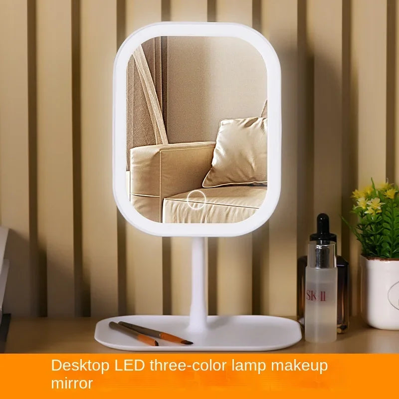 Rechargeable LED Vanity Mirror Touch Control Dimmable Portable Cosmetic Mirror