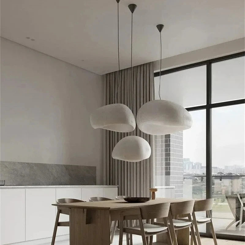 Nordic Pendant Lamp Wabi Sabi LED Ceiling Light Chandelier Living Room Dining