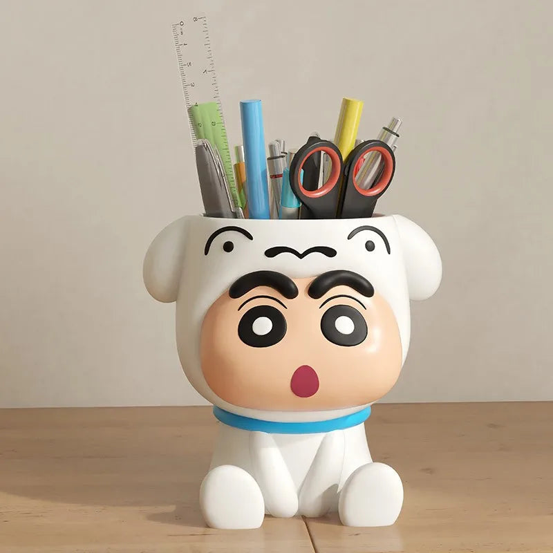 Crayon Shin Chan Pencil Case Cute Cartoon Pen Holder Desk Organizer