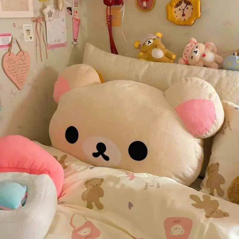 Plush Pillow 44cm Cute Back Support Cushion Detachable Washable Sleeping Toy Gift