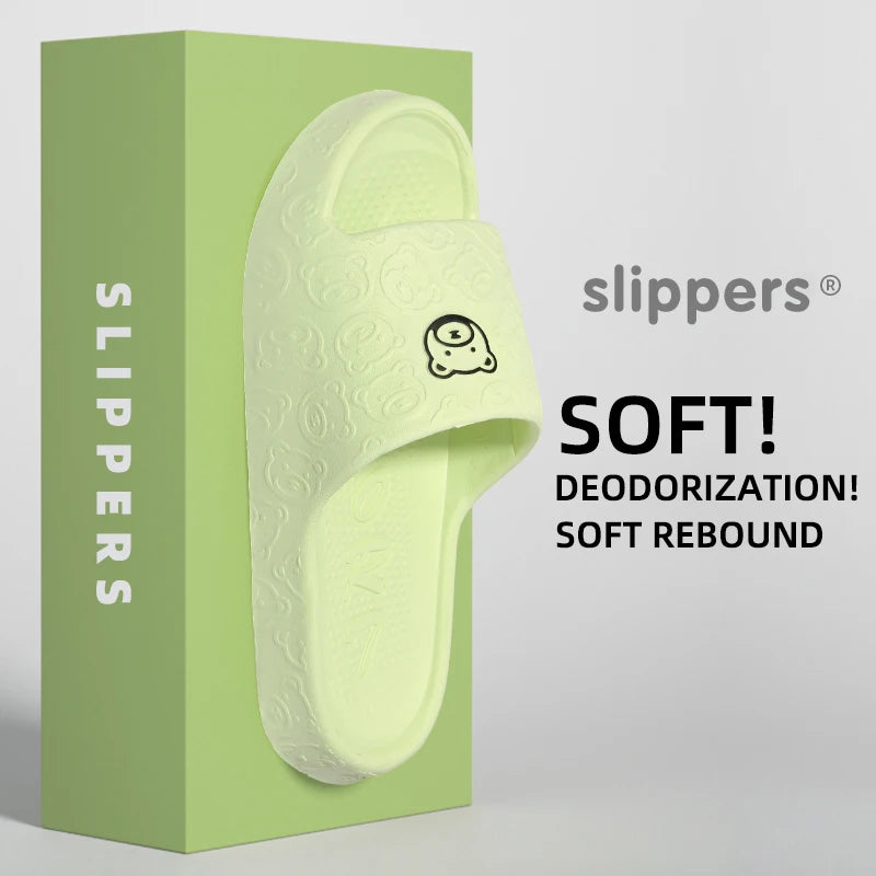 Non Slip Bathroom Slippers Women Soft EVA Shower Slides Indoor Home Sandals Anti Slip Summer Lightweight Slippers