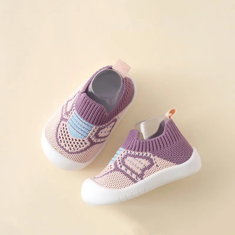 Baby Breathable Sock Shoes Anti Slip Rubber Sole Infant Slippers