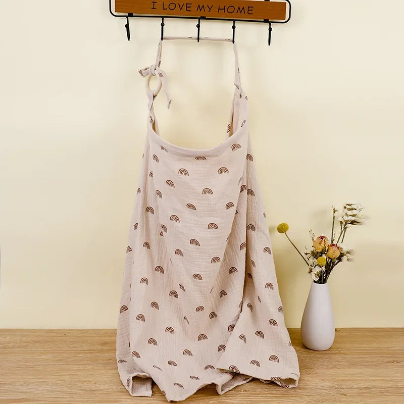 Cotton Breastfeeding Cover Adjustable Nursing Apron Stroller Blanket