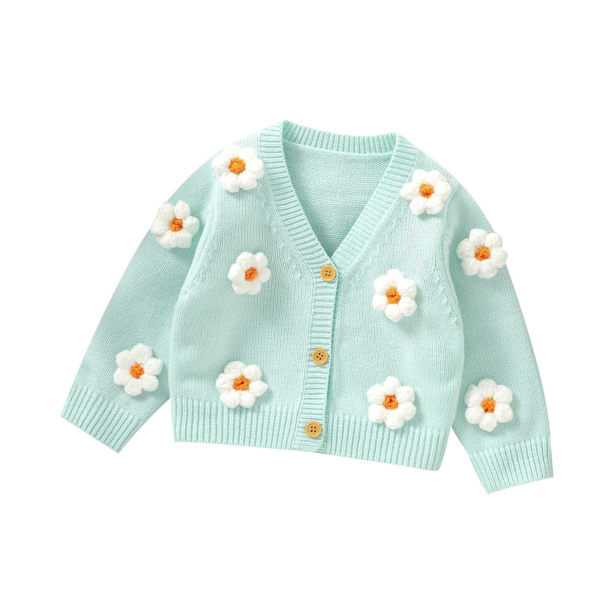 Baby Girl Knit Cardigan Long Sleeve Sweater Coat