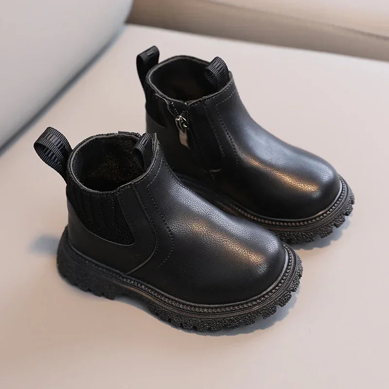 Kids Autumn Winter Short Boots for Boys and Girls