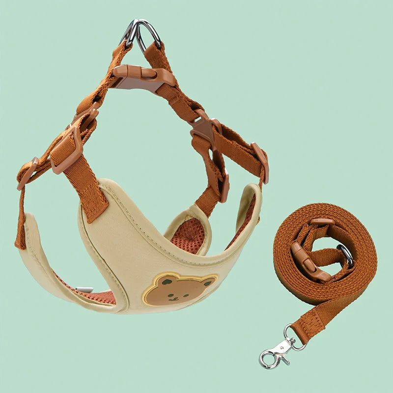 Breathable Dog Harness Leash Set for Small Medium Dogs and Cats