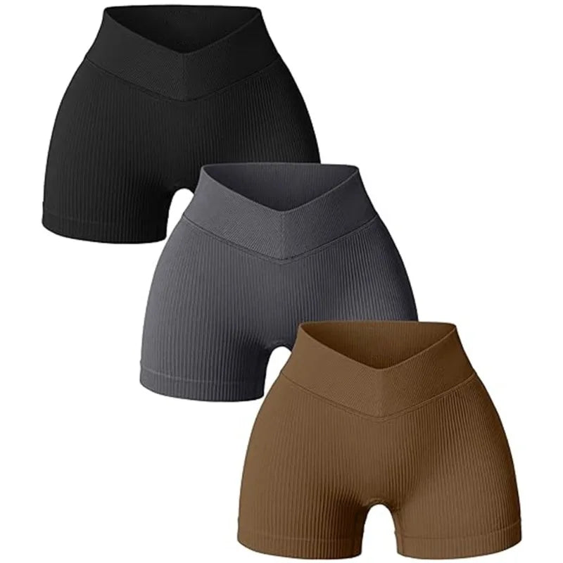 Women High Waist Seamless Yoga Shorts
