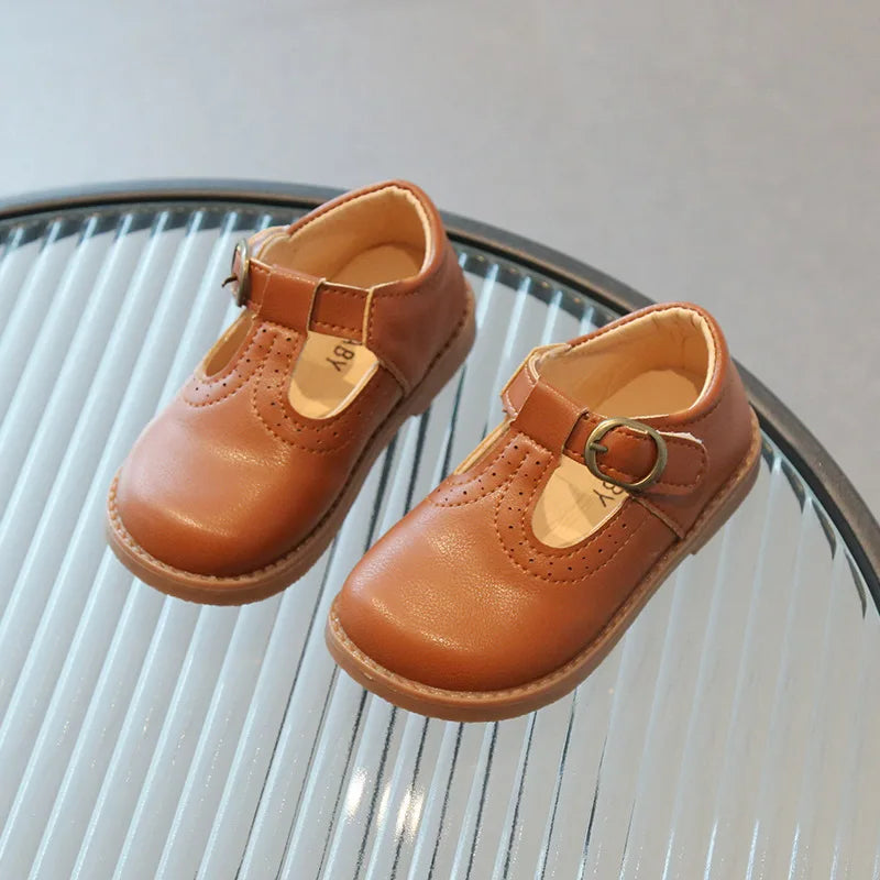 Girls T Strap Oxford Shoes Soft PU Leather Princess School Shoes