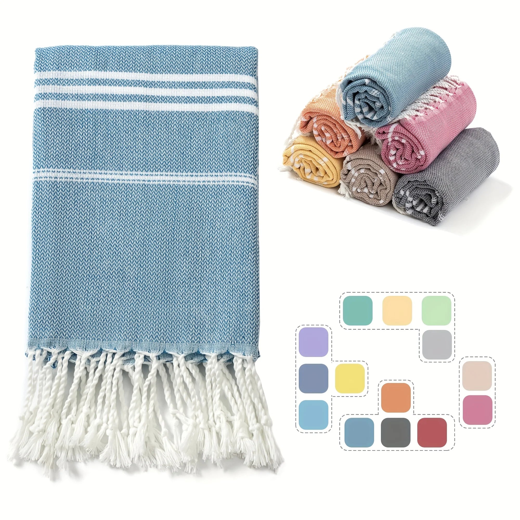 Turkish Beach Towel Quick Dry Soft Absorbent Sauna Gym Bath Towel