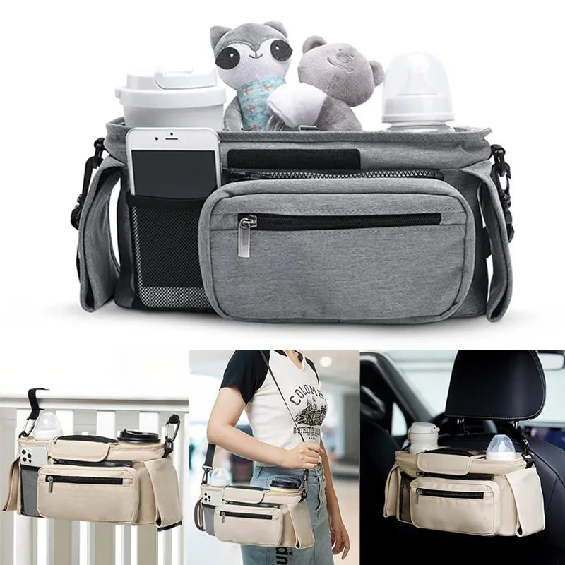 Baby Stroller Organizer Bag Large Capacity Hanging Diaper Bag