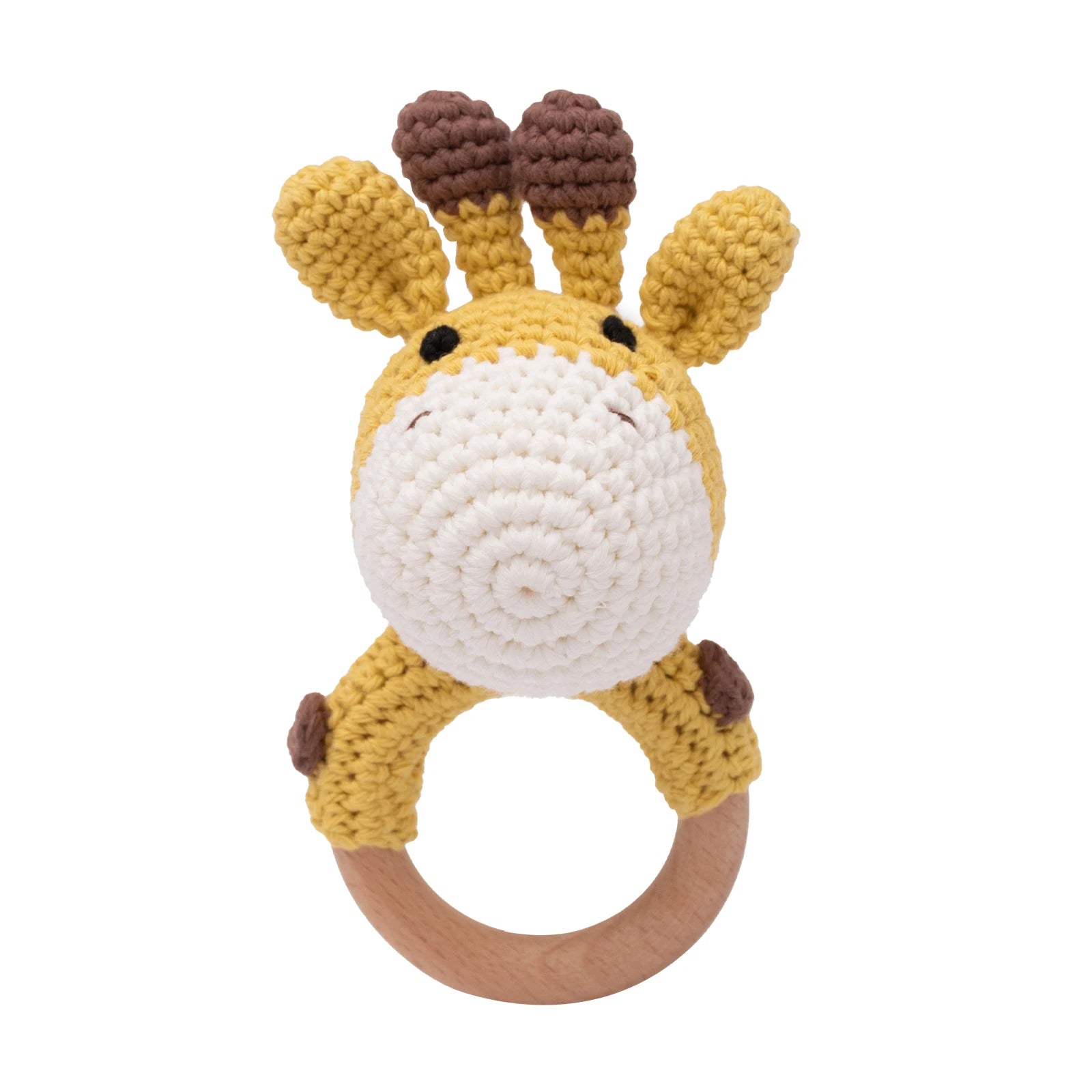 Crochet Bear Baby Rattle Teether Toy for 0 to 12 Months